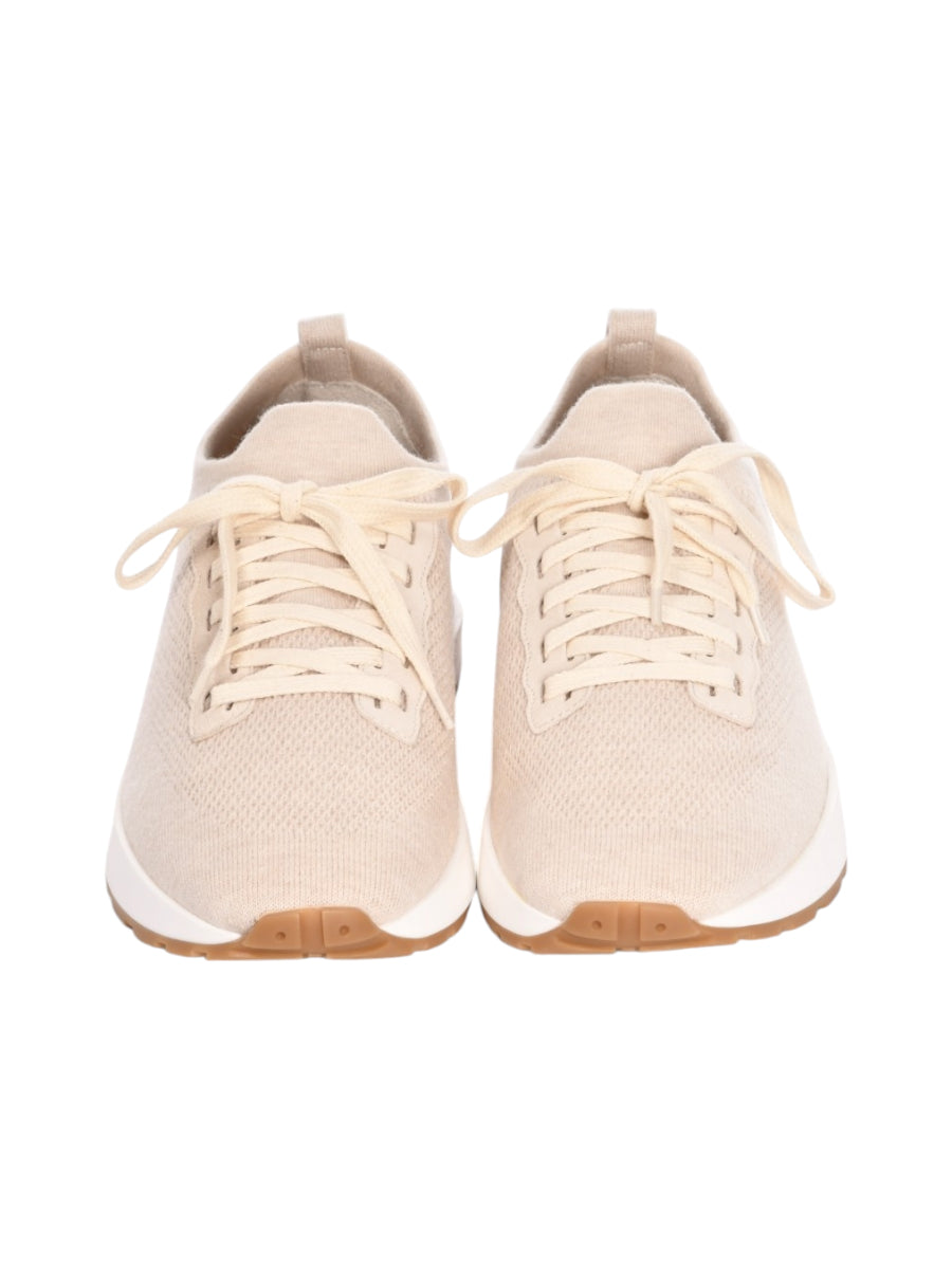 Beige Knitted Wool Sneakers