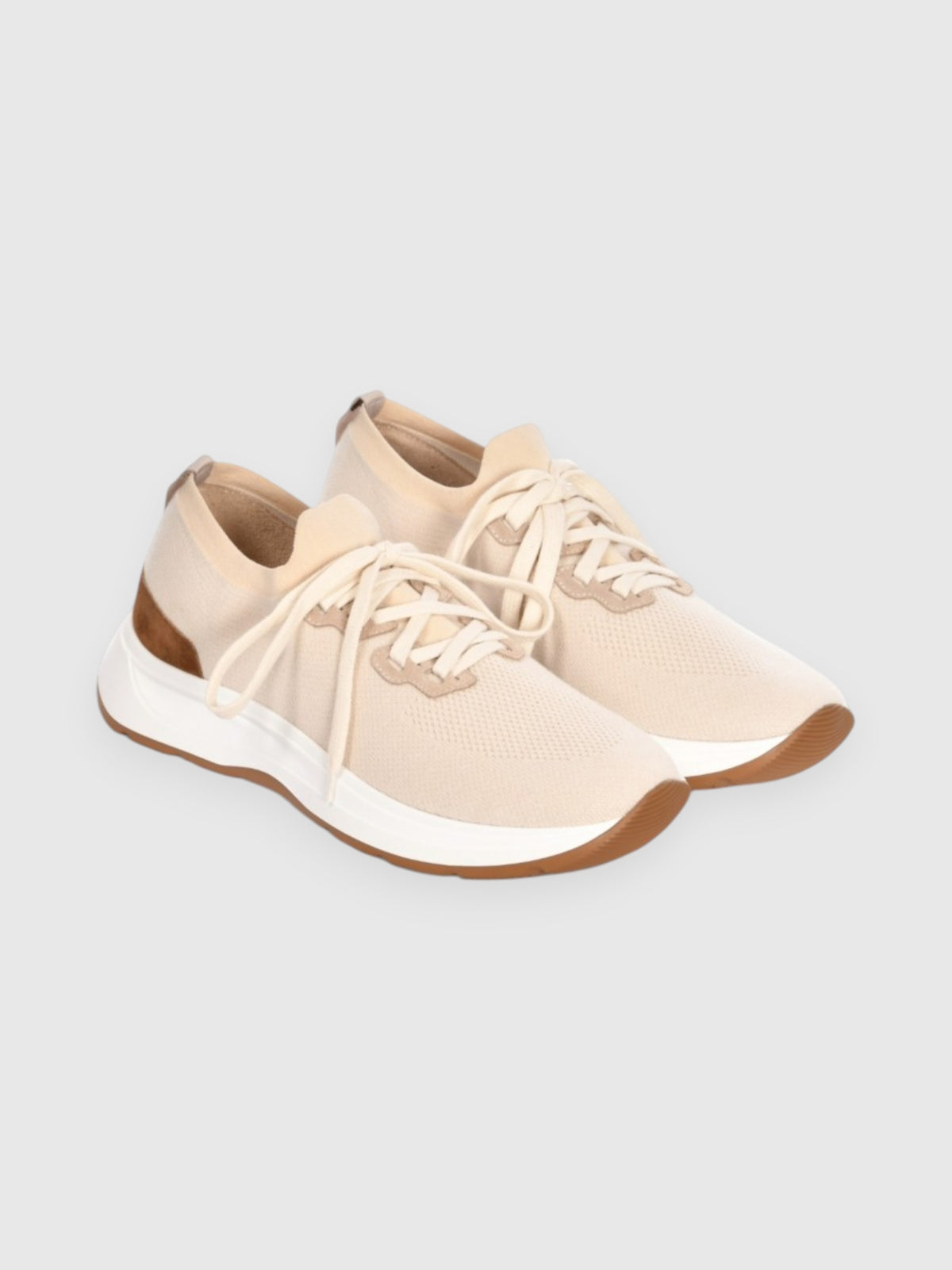 Beige Knitted Wool Sneaker