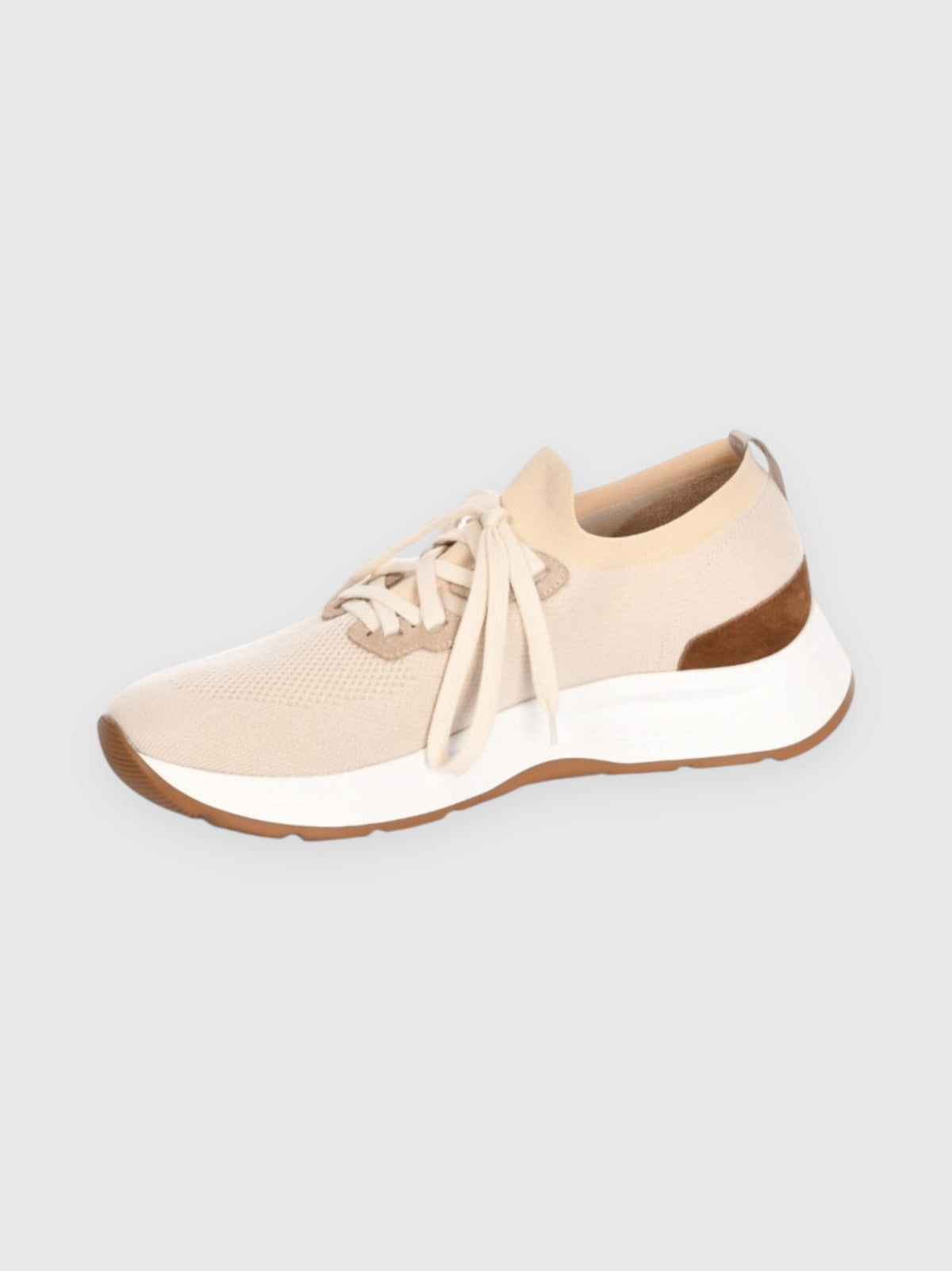 Beige Knitted Wool Sneaker