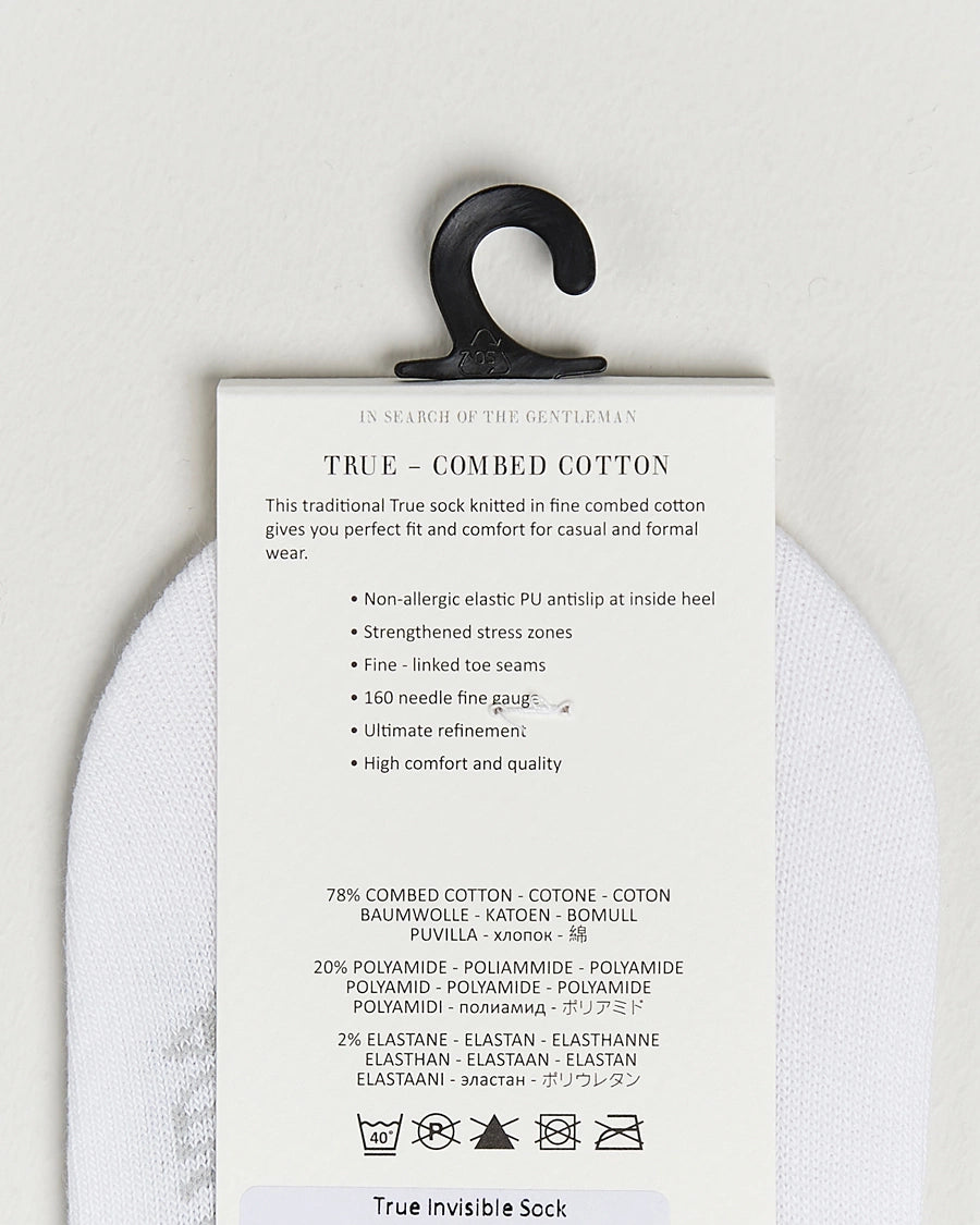 White Cotton Invisible Socks