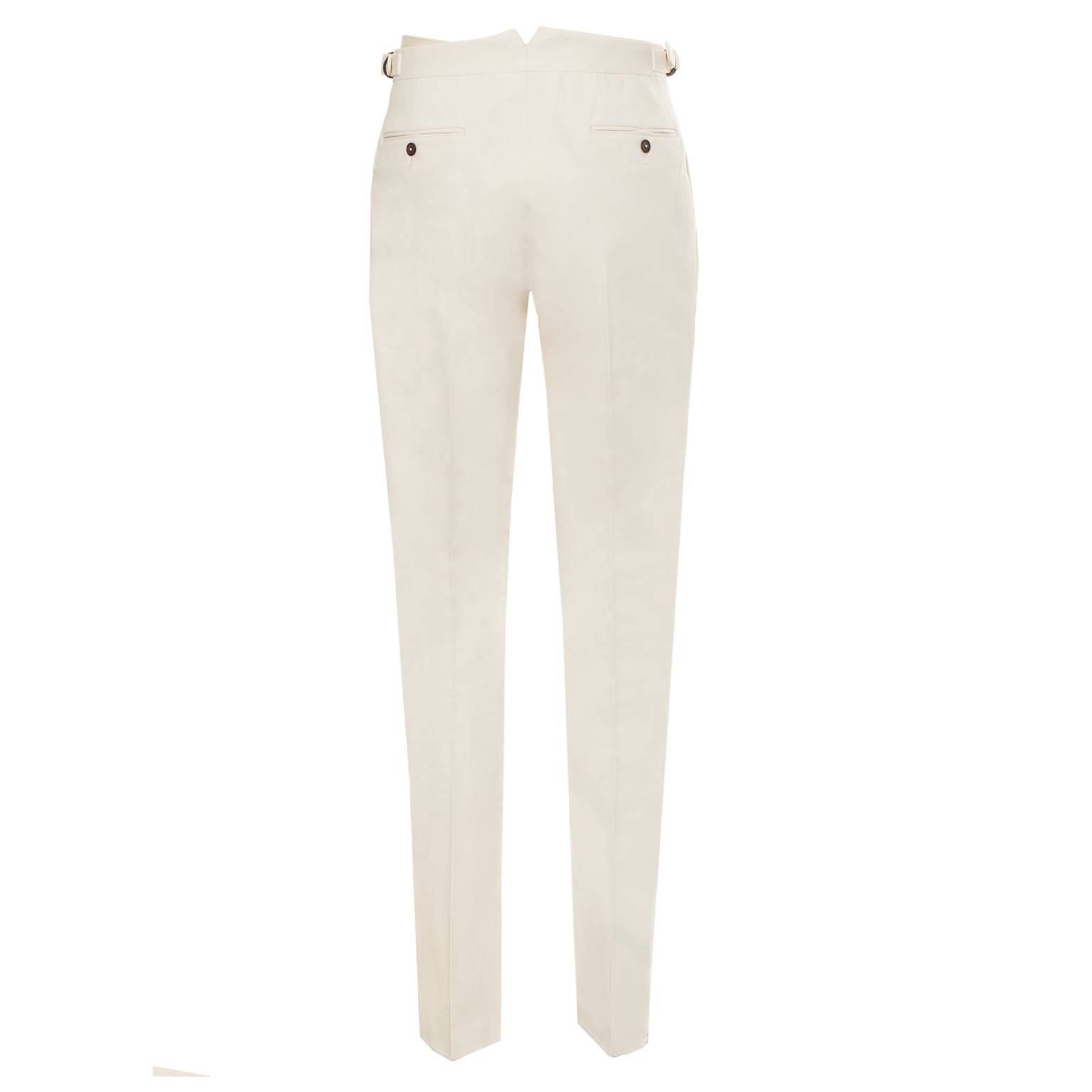 Cream White Cotton Drill Riviera Trousers