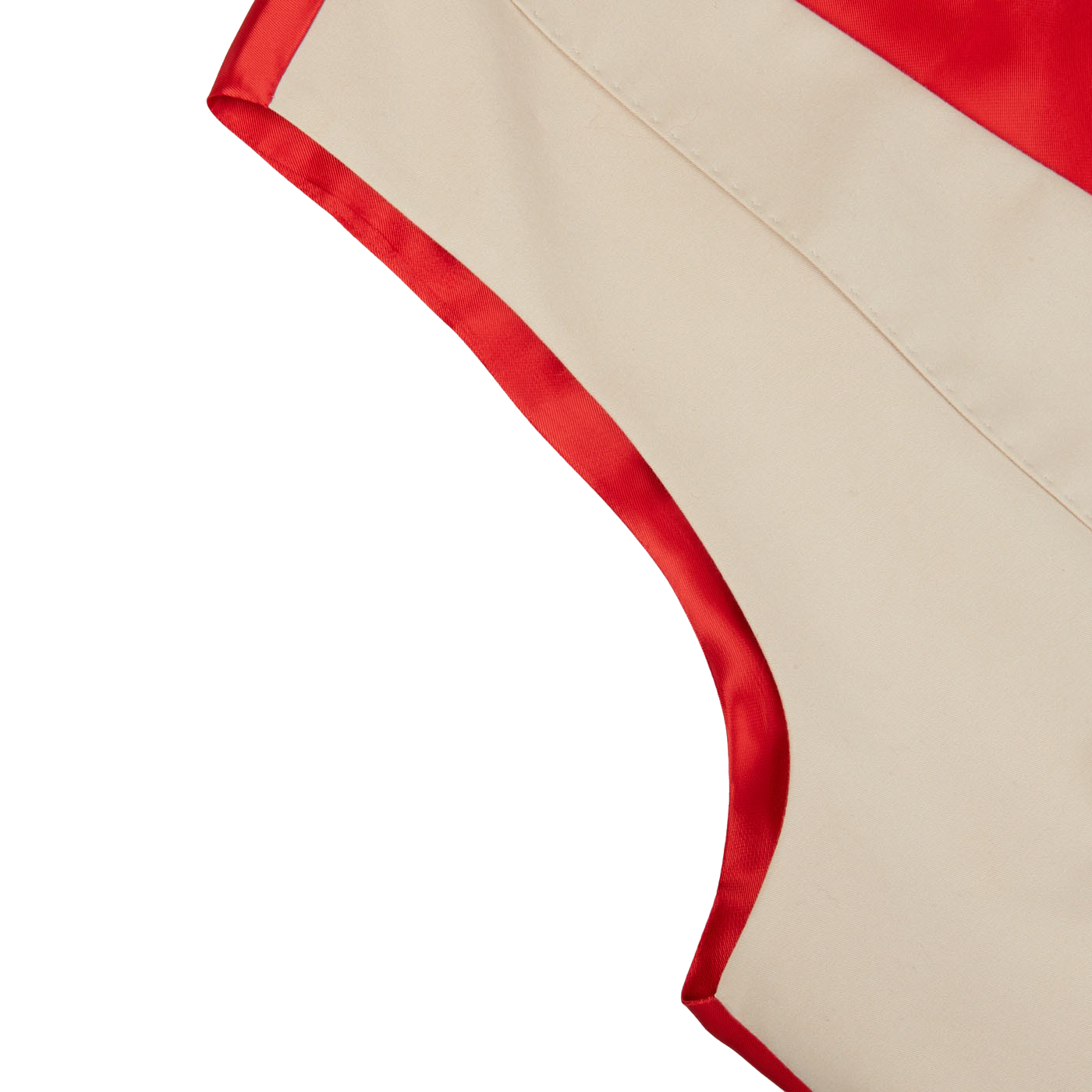 A close up of a Light Beige Cotton Twill DB Waistcoat bikini from Alexander Kraft Monte Carlo.