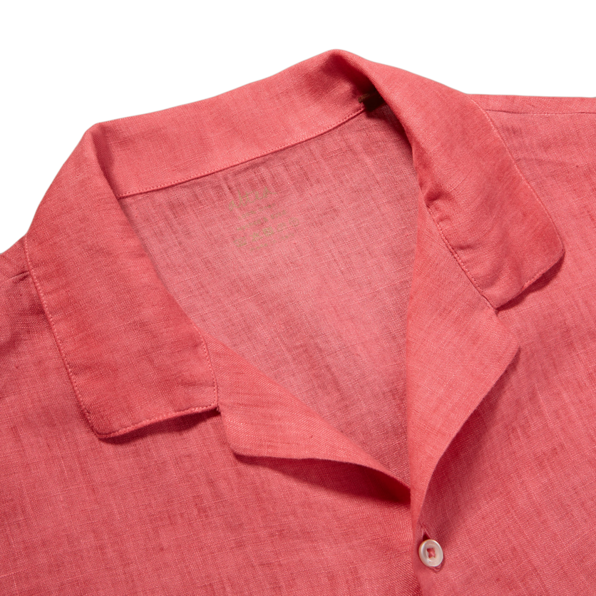 Pink Short Sleeve Linen Shirt