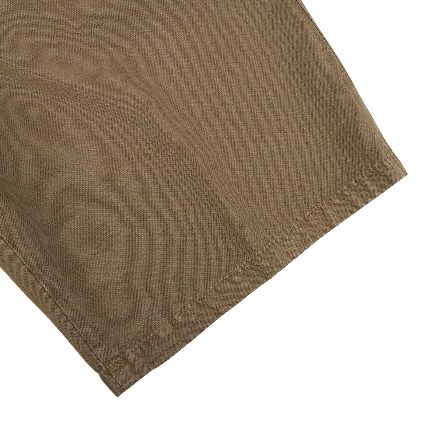 Altea Olive Cotton Linen Bermuda Shorts Cuff