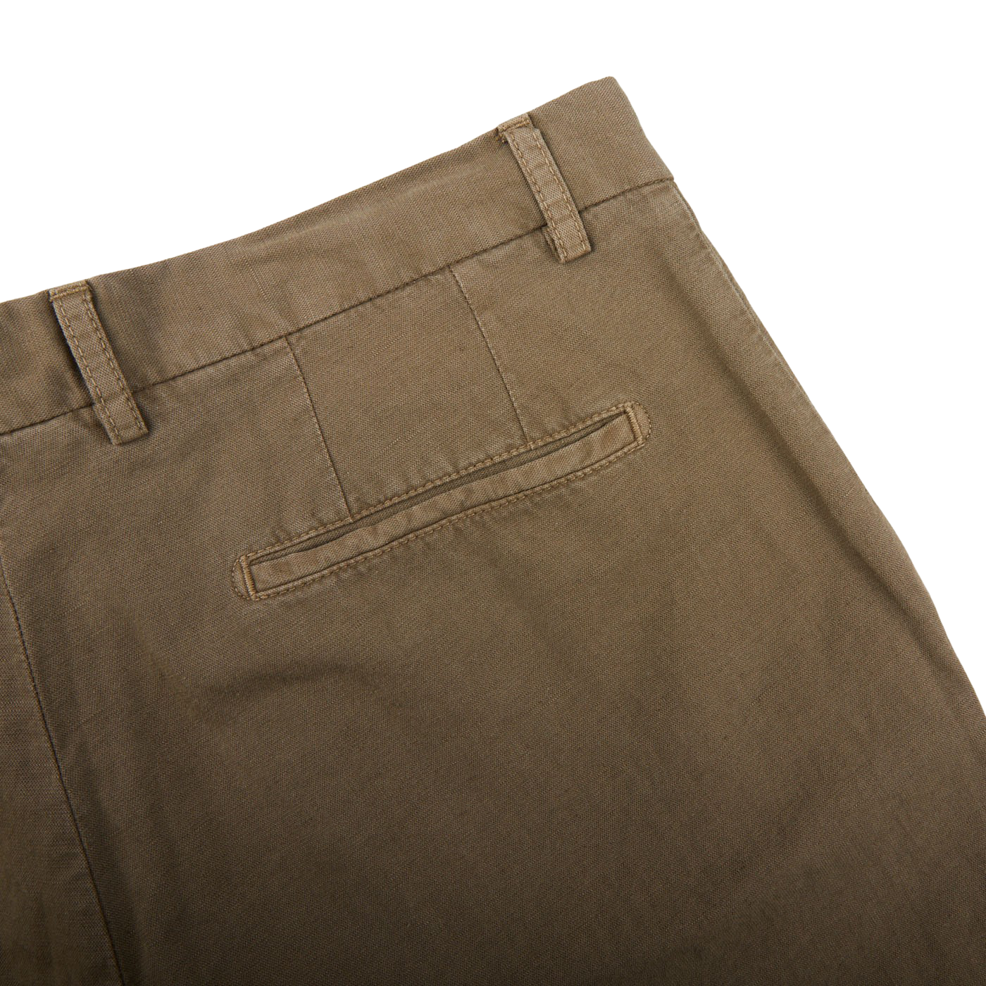 Altea Olive Cotton Linen Bermuda Shorts Pocket