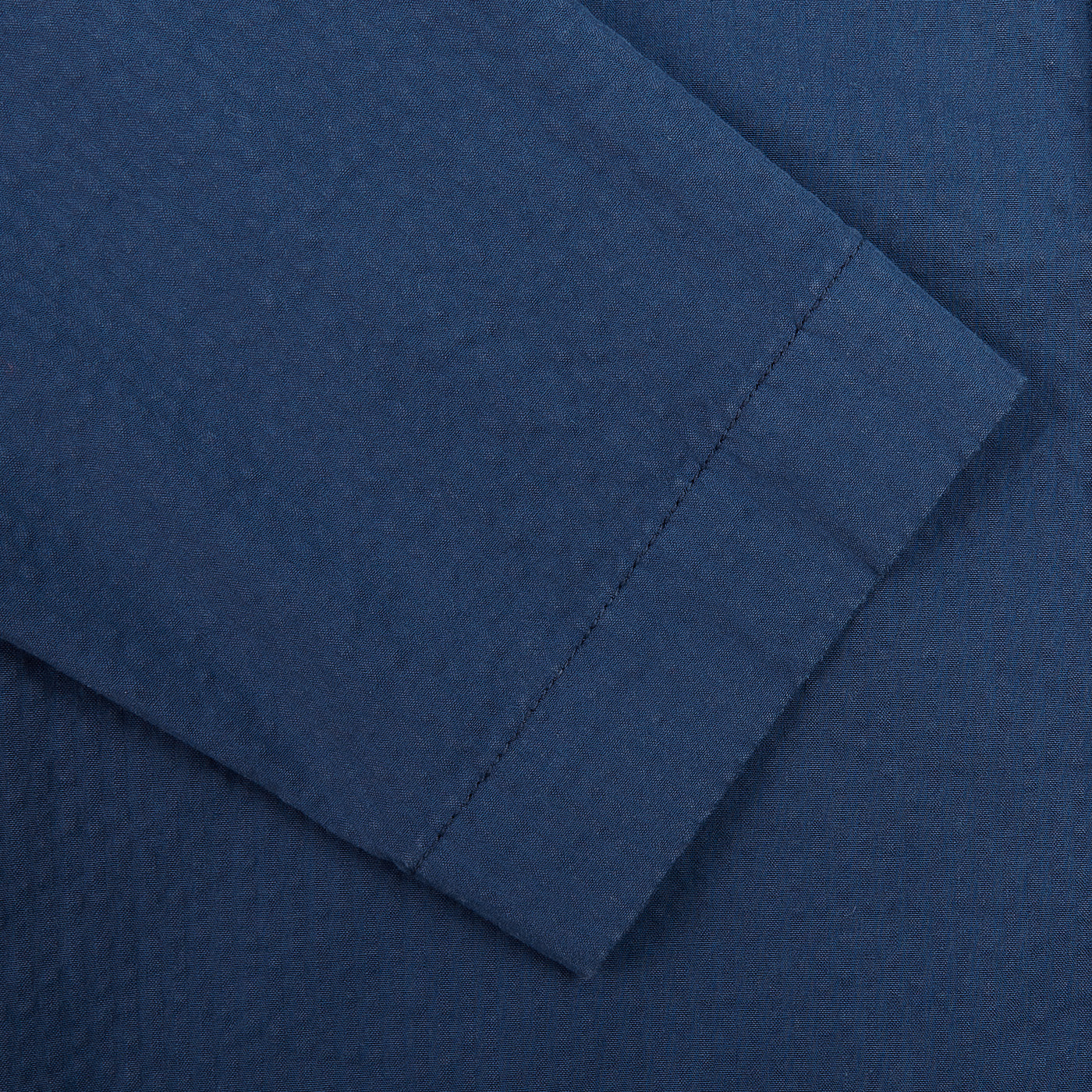 Altea Washed Blue Cotton Seersucker Shacket Cuff
