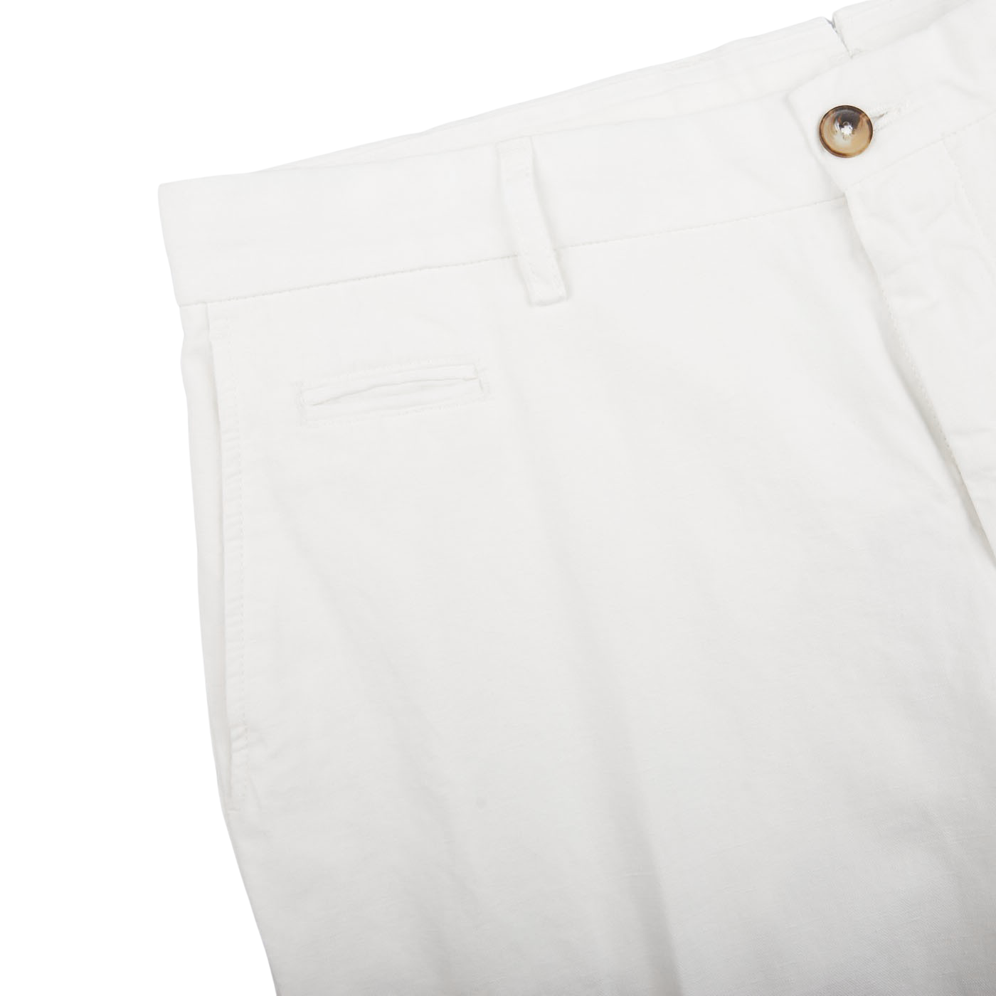 Altea White Cotton Linen Bermuda Shorts Edge