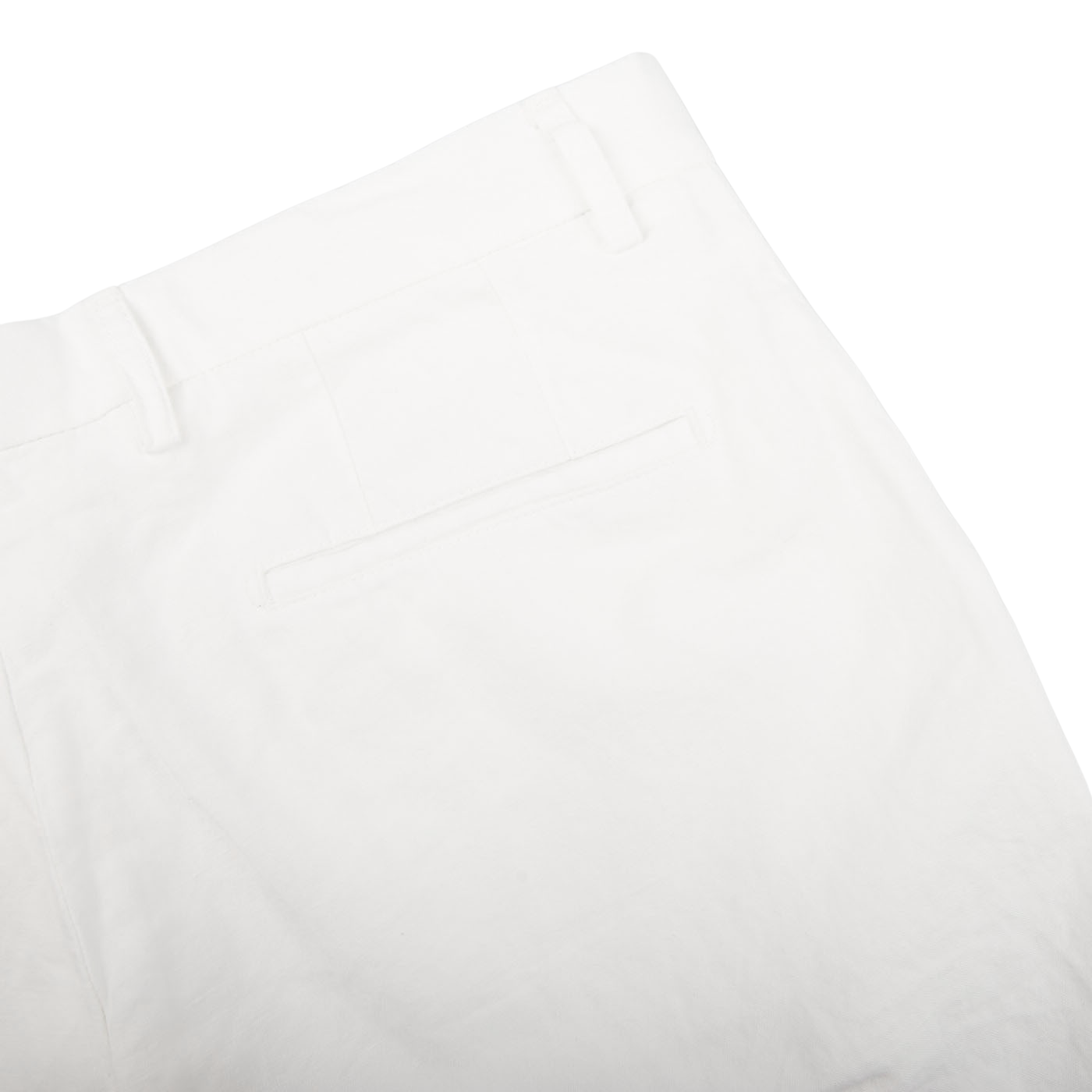 Altea White Cotton Linen Bermuda Shorts Pocket