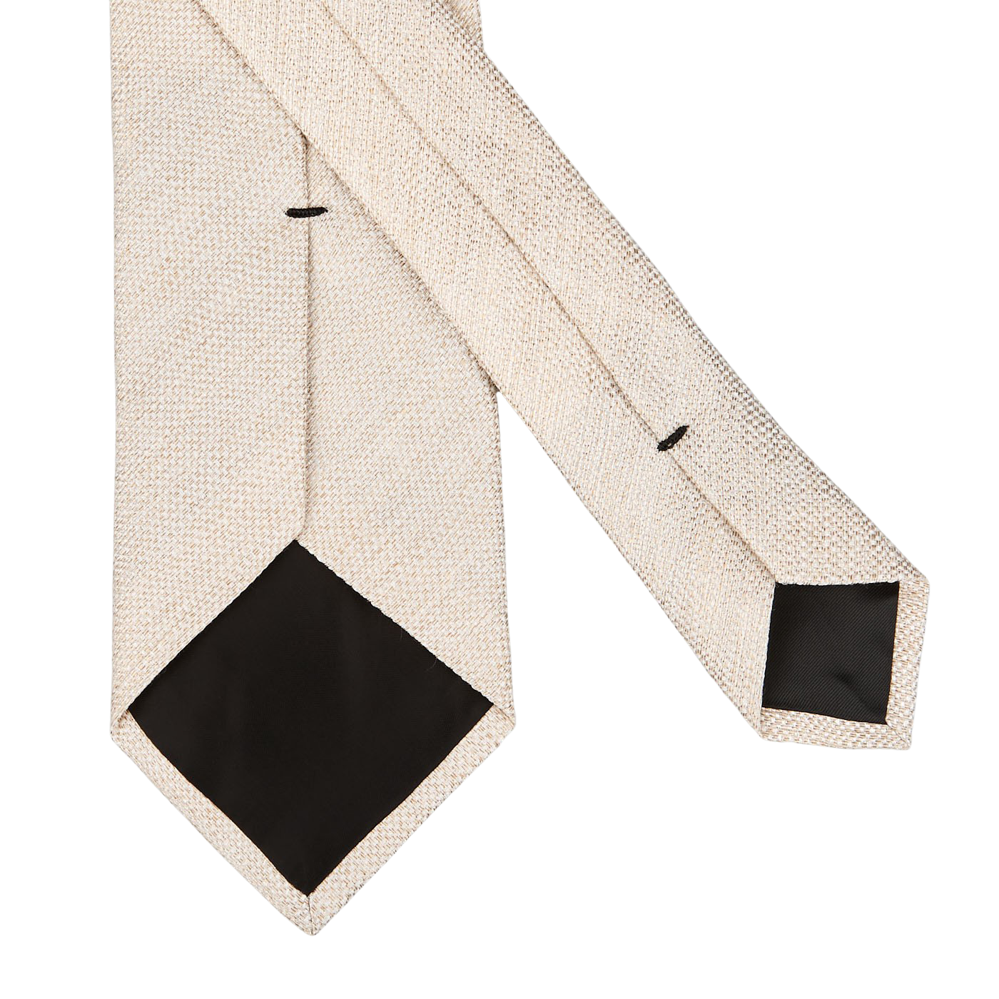 Amanda Christensen Beige Melange Woven Linen Tie Back