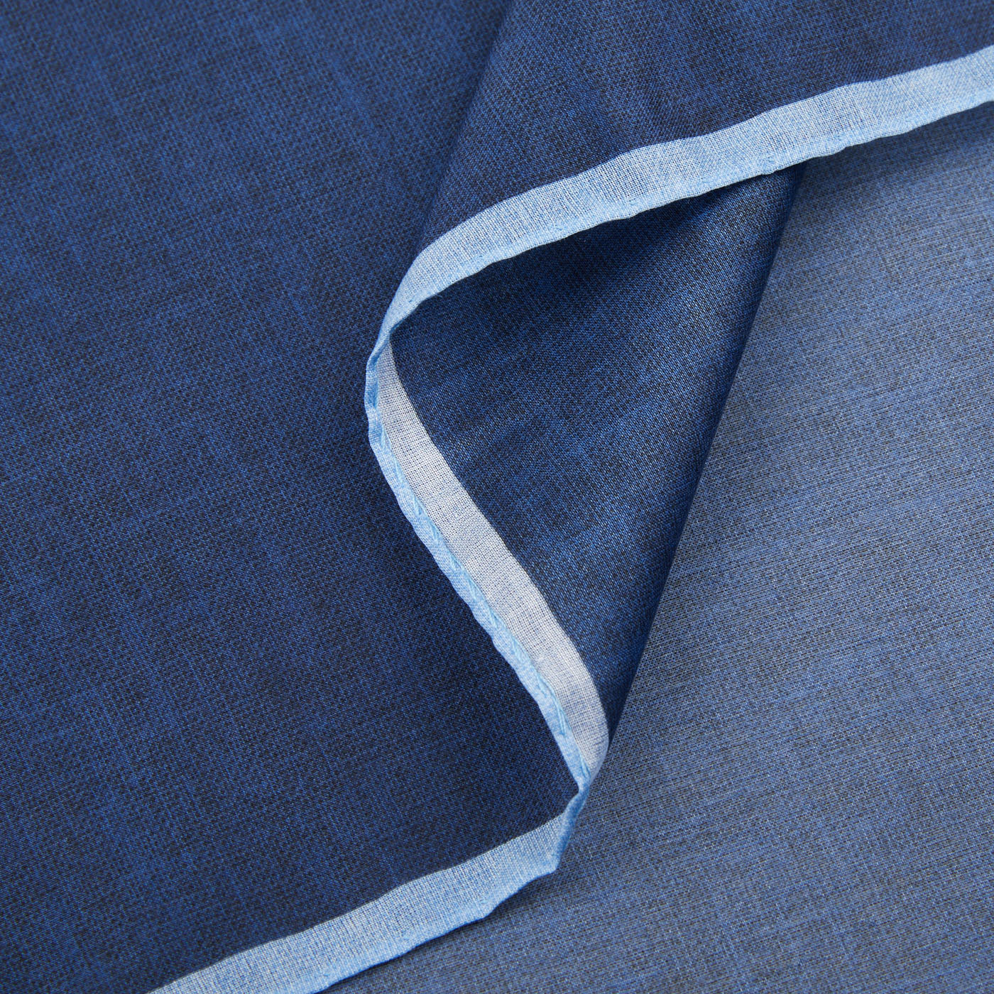 Amanda Christensen Blue Melange Block Printed Cotton Bandana Edge