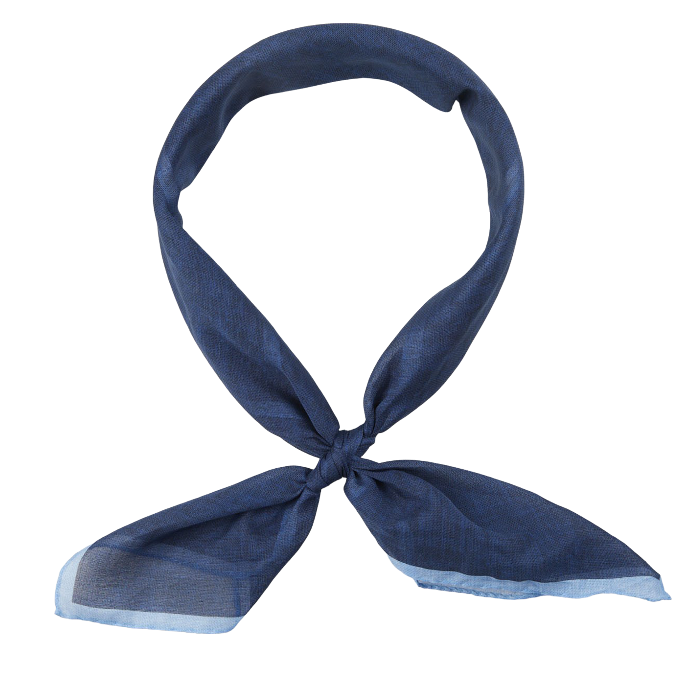 Amanda Christensen Blue Melange Block Printed Cotton Bandana Feature