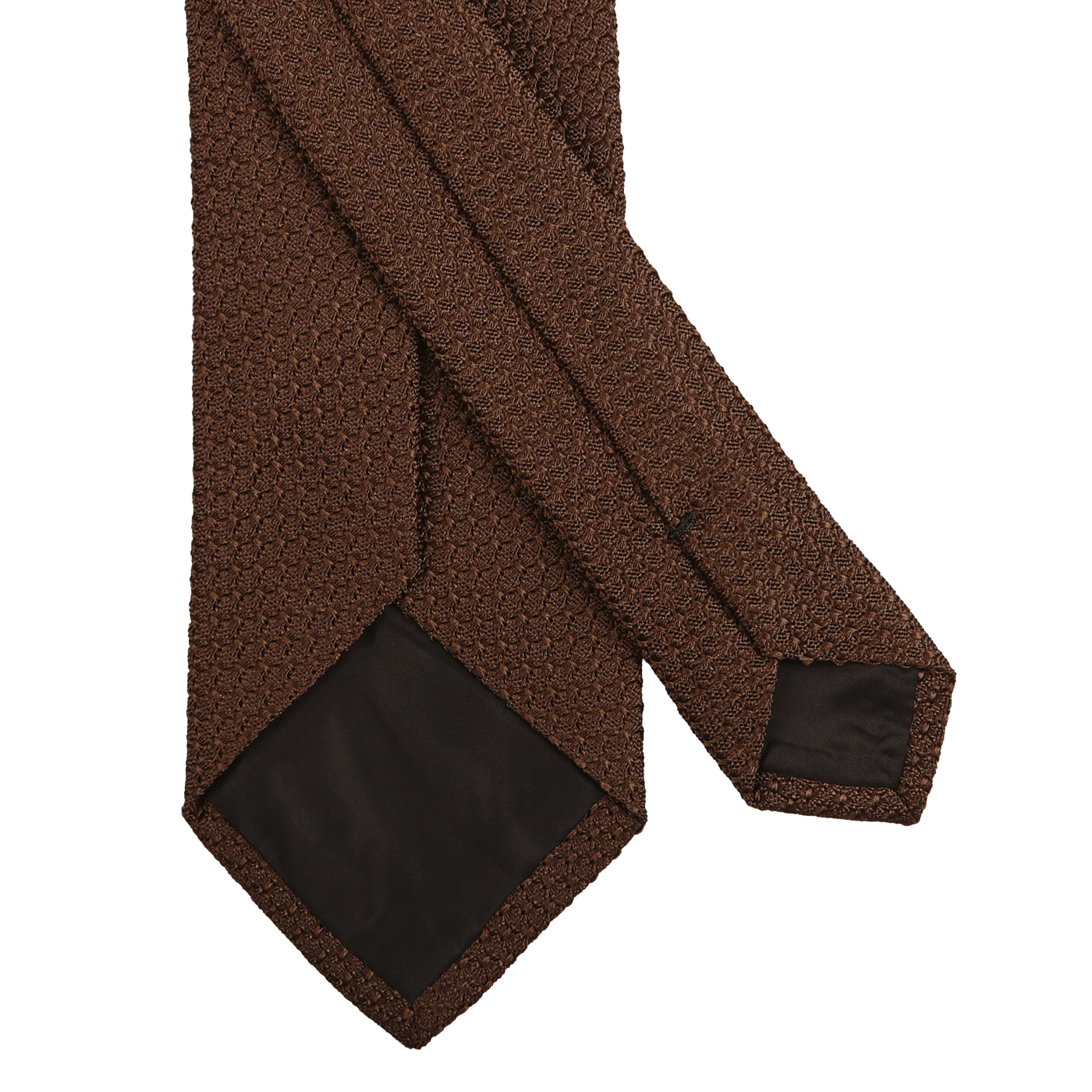 Amanda Christensen Dark Brown Grenadine Grossa Lined Silk Tie Back