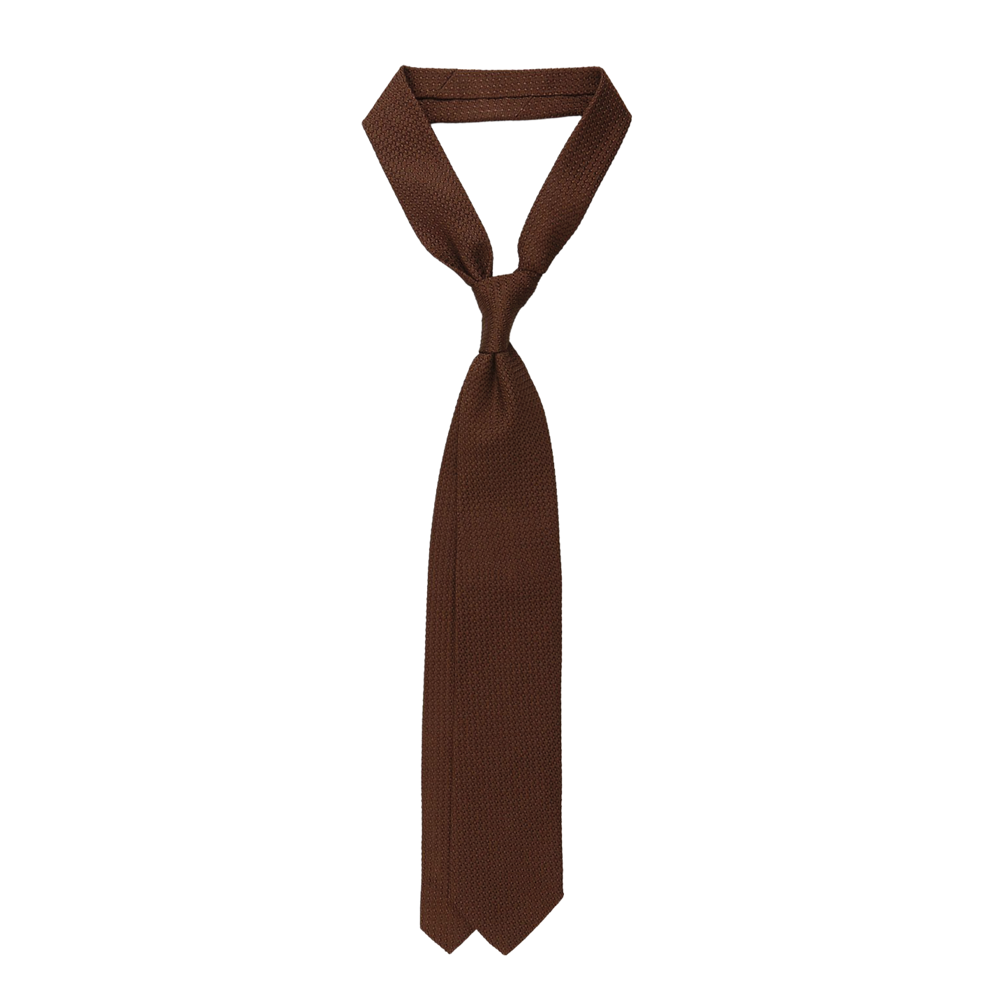 Amanda Christensen Dark Brown Grenadine Grossa Lined Silk Tie Feature