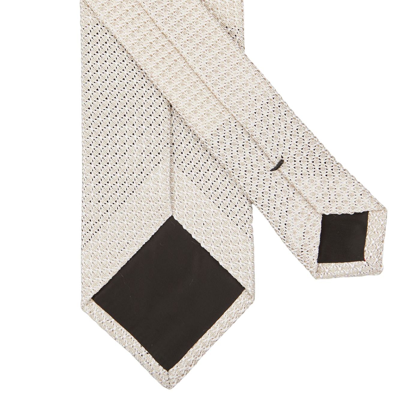 Amanda Christensen Light Beige Grenadine Grossa Lined Silk Tie Back