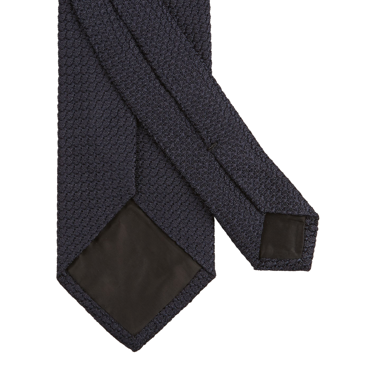 Amanda Christensen Navy Blue Grenadine Grossa Lined Silk Tie Back