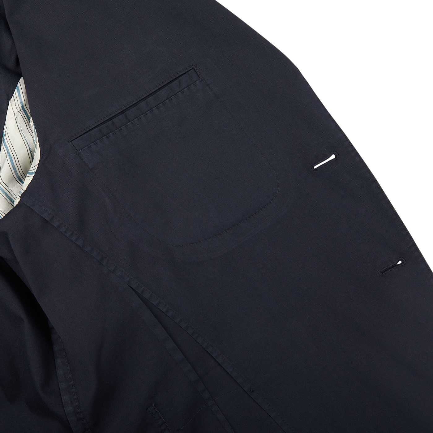 Navy Blue Washed Cotton K Jacket