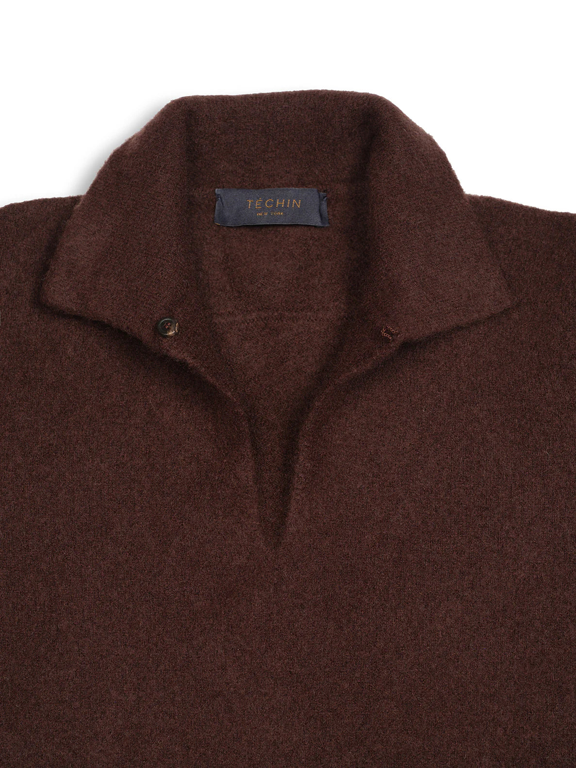 Sepia Cashmere/Silk Blend Boucle Polo