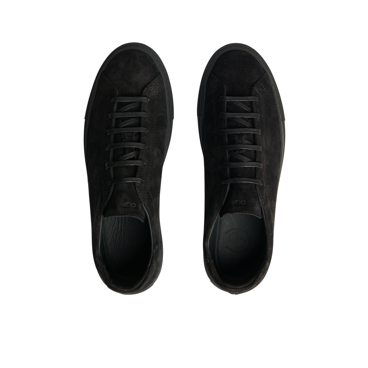 C.QP All Black Suede Racquet Sr Sneakers Top