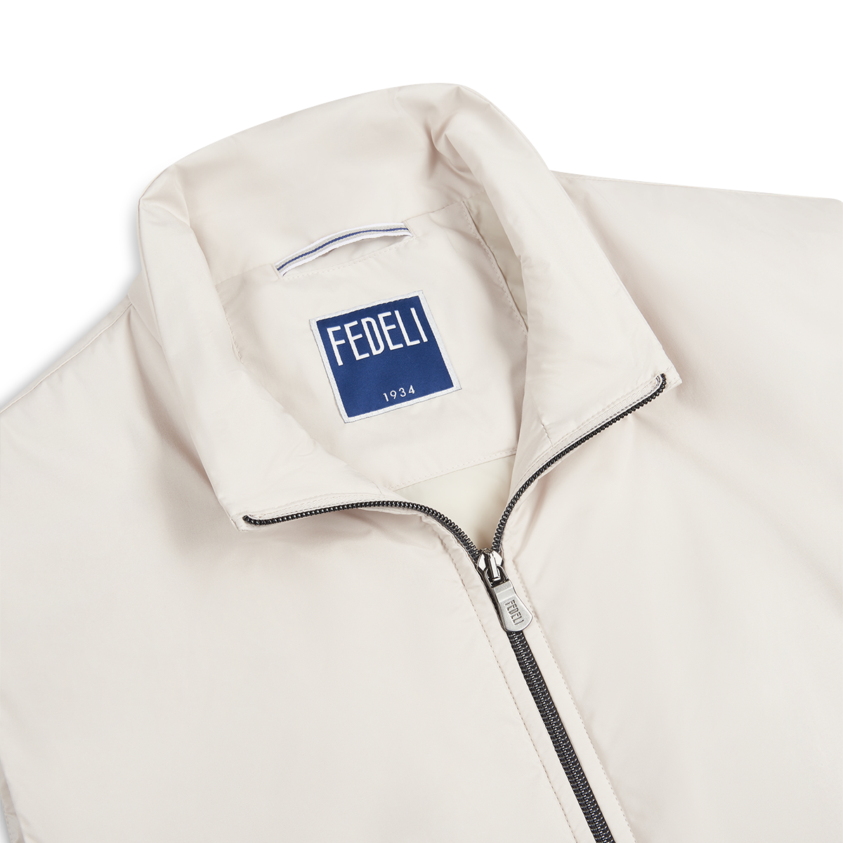 Cream Silk-Padded Nylon Gilet