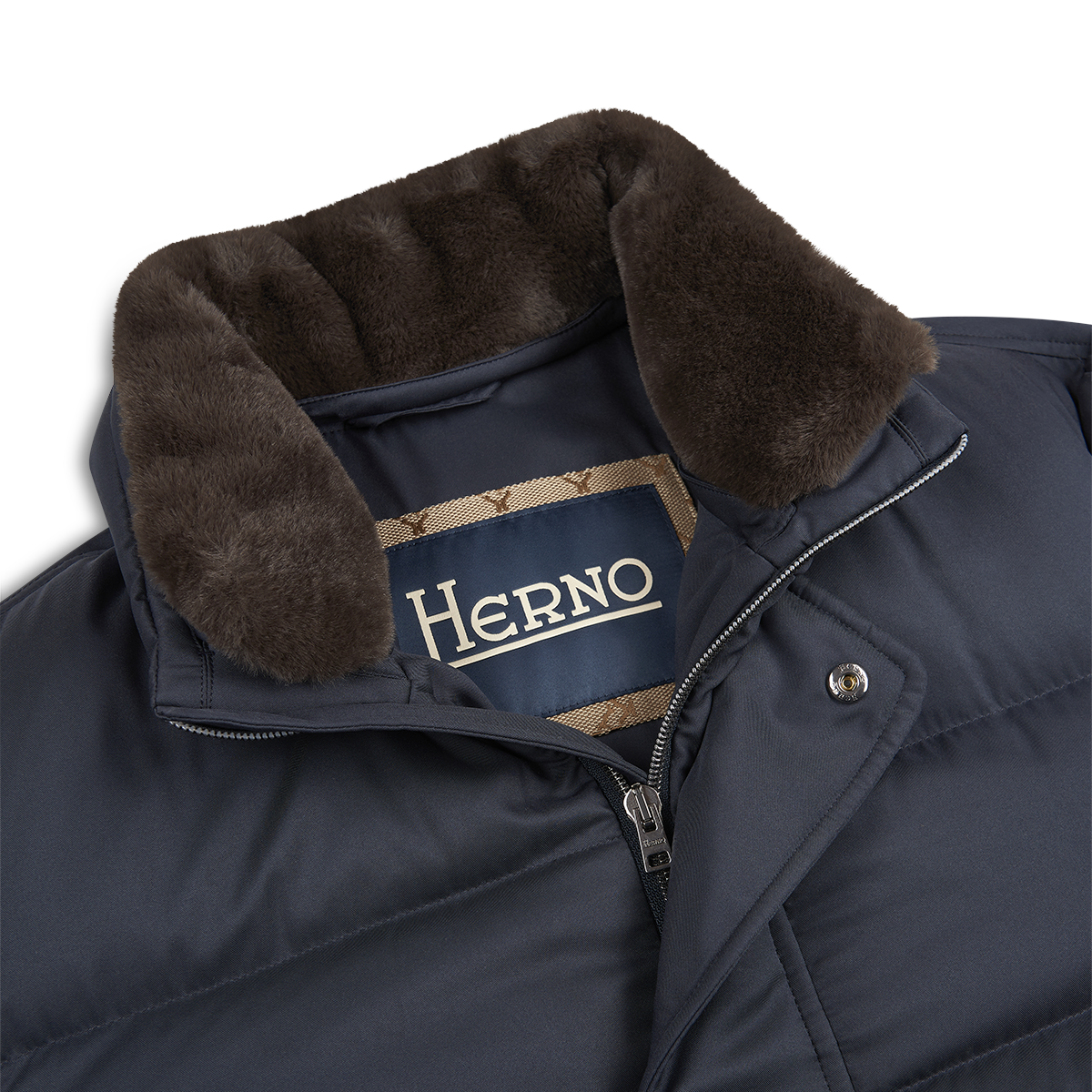 Navy Blue Polartech Padded Blouson