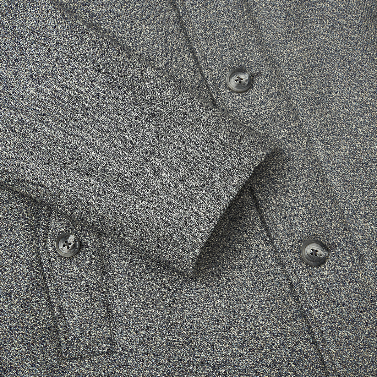 Grey Loro Piana Wool/Silk Parka with removable hood