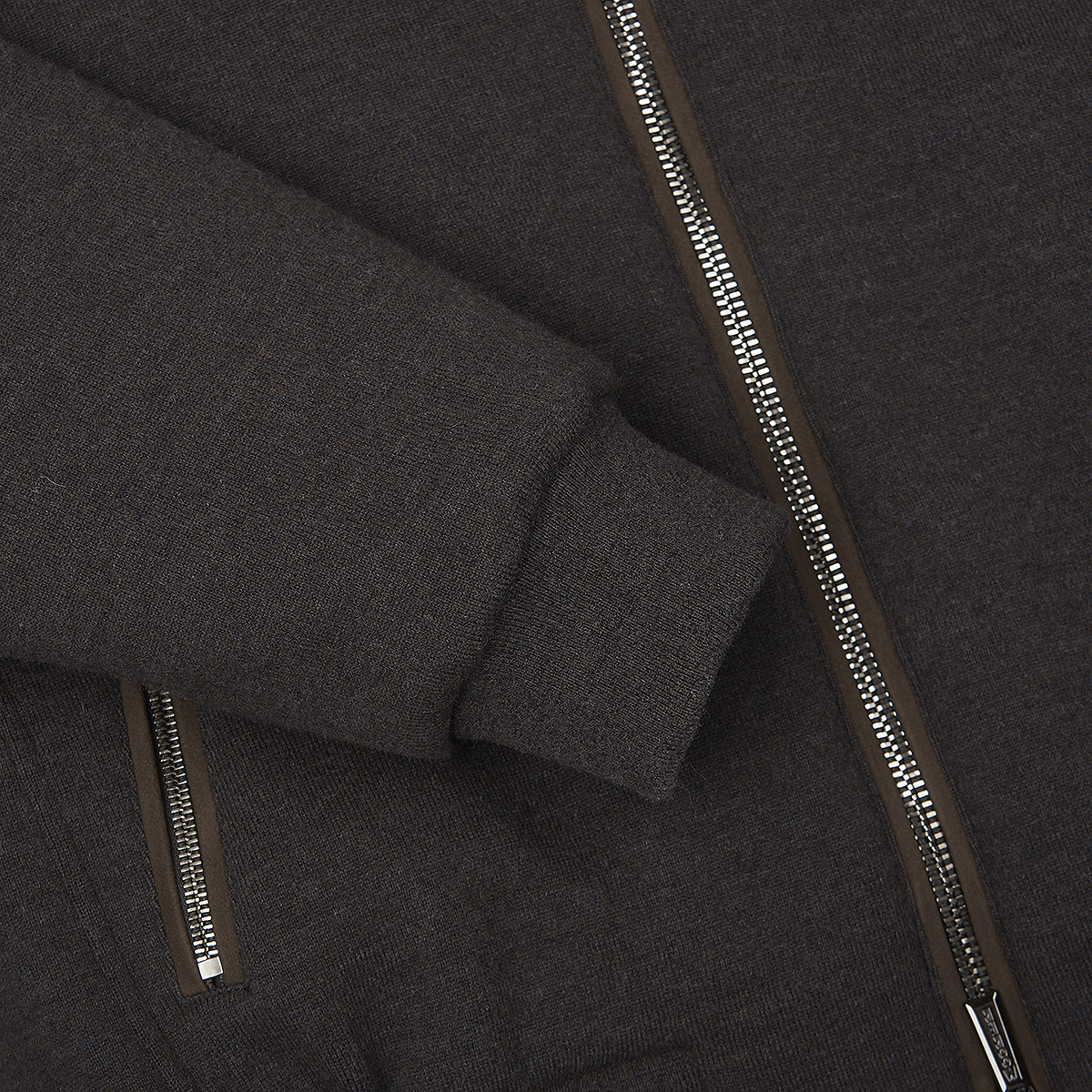 Brown Wool Cashmere Down Padded Bellati Bouson