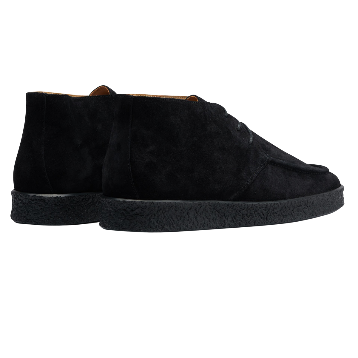CQP Black Suede Leather Plana Boots Back
