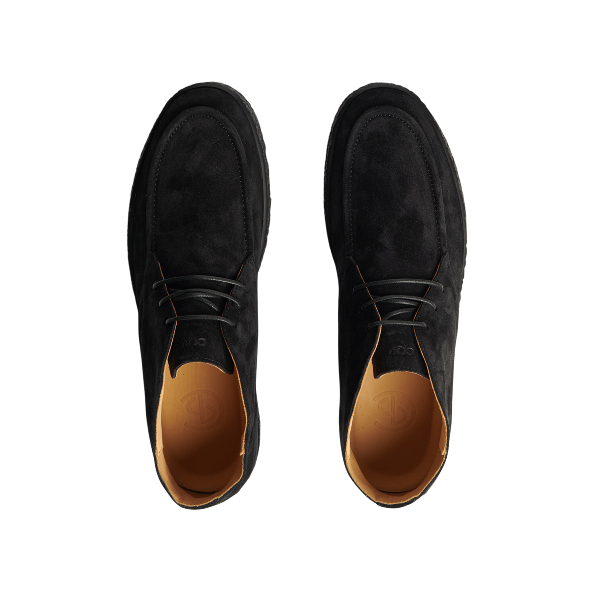 CQP Black Suede Leather Plana Boots Top
