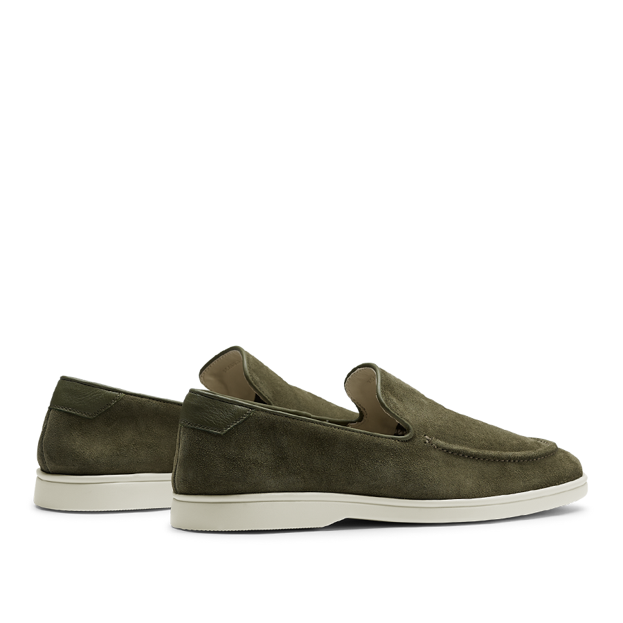 The CQP Juniper Green Suede Leather Debonair Slippers.