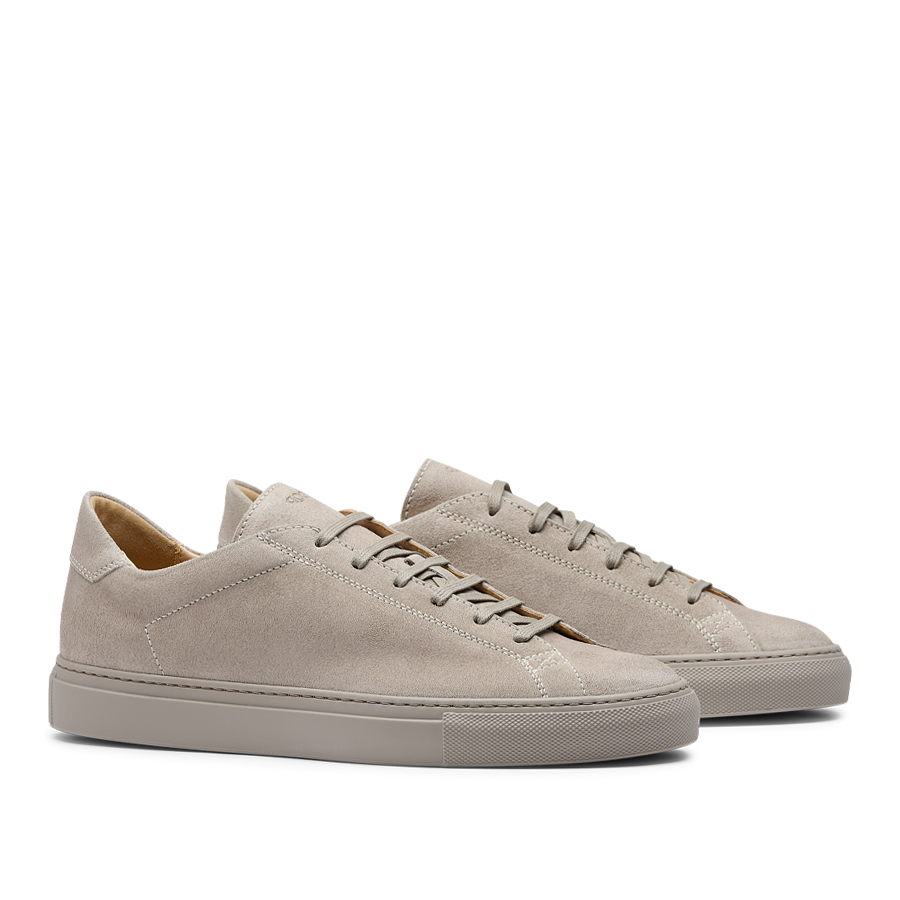 The Khaki Racquet Sr sneakers by CQP in beige suede calf leather.