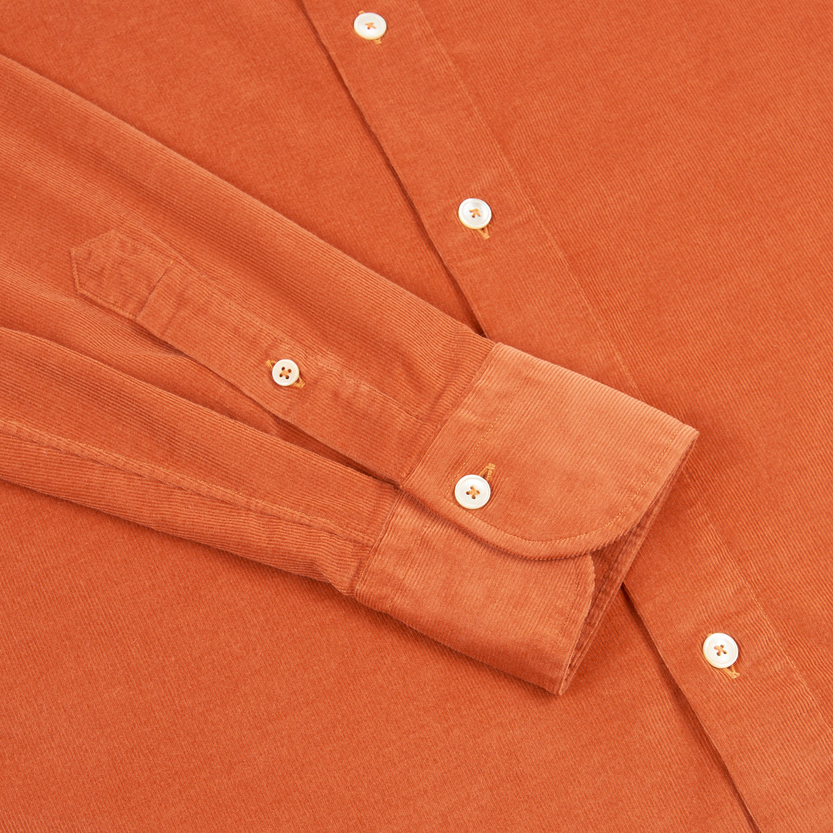 Rust Cotton Corduroy Shirt