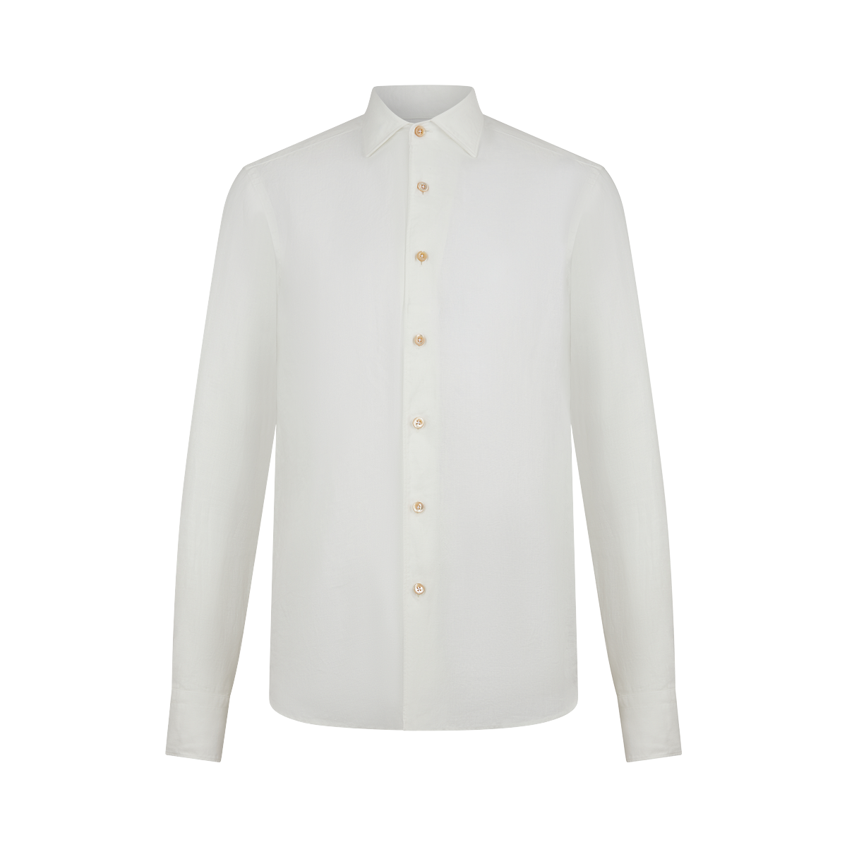 White Linen Long Sleeve Shirt
