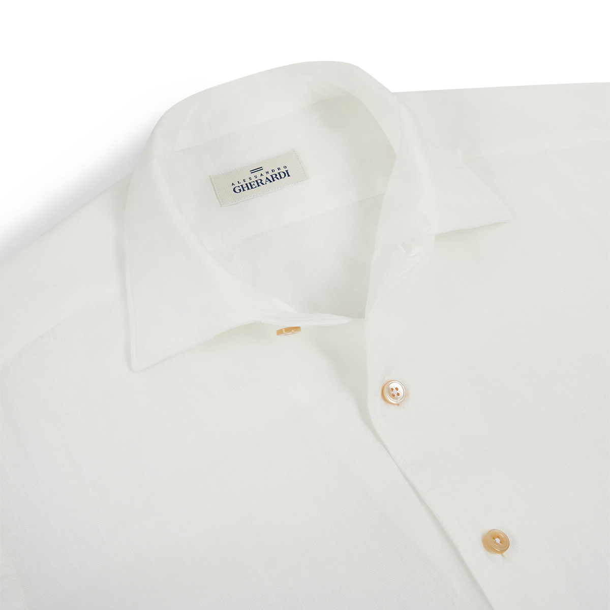 White Linen Long Sleeve Shirt