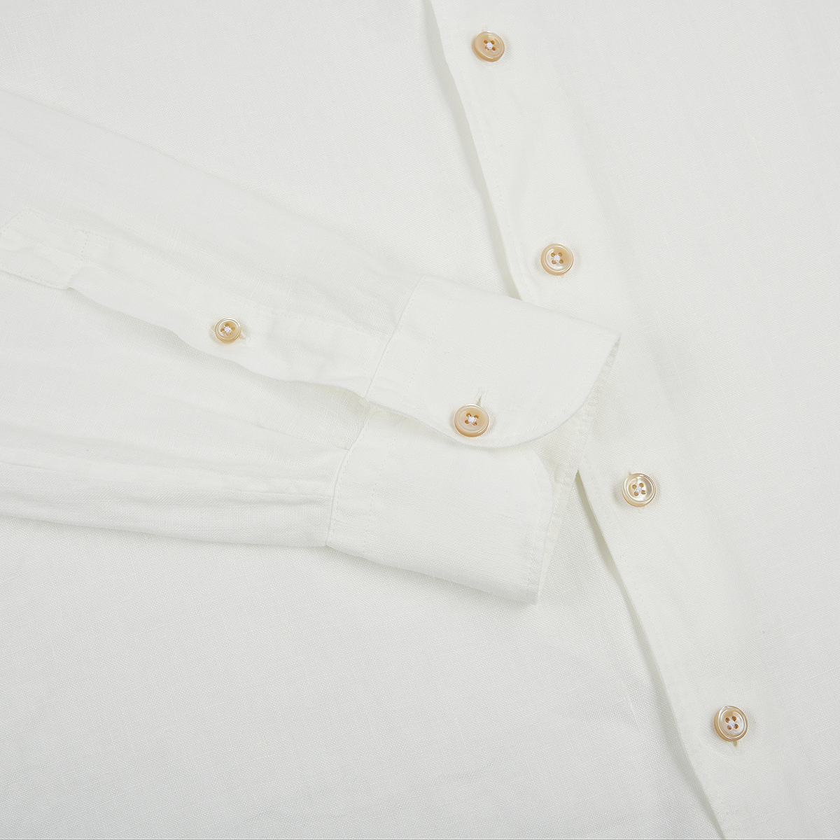 White Linen Long Sleeve Shirt