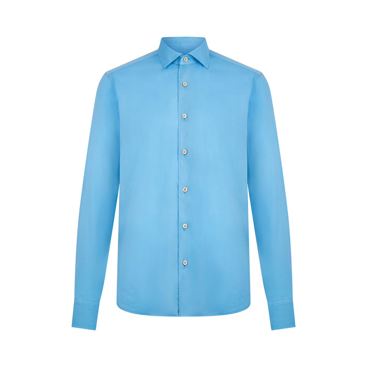 Light blue dress shirt on a white background