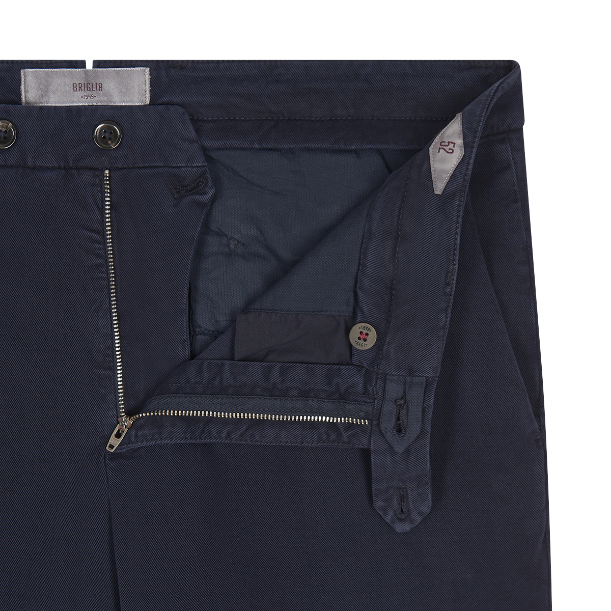 Navy Cotton/Tencel Chinos