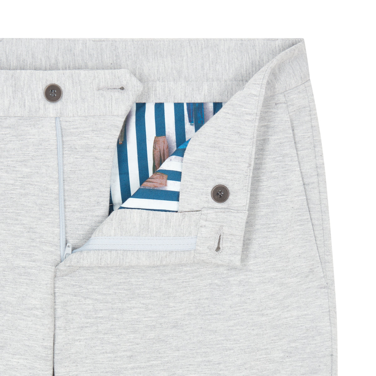 Grey Stretch Jersey Trousers