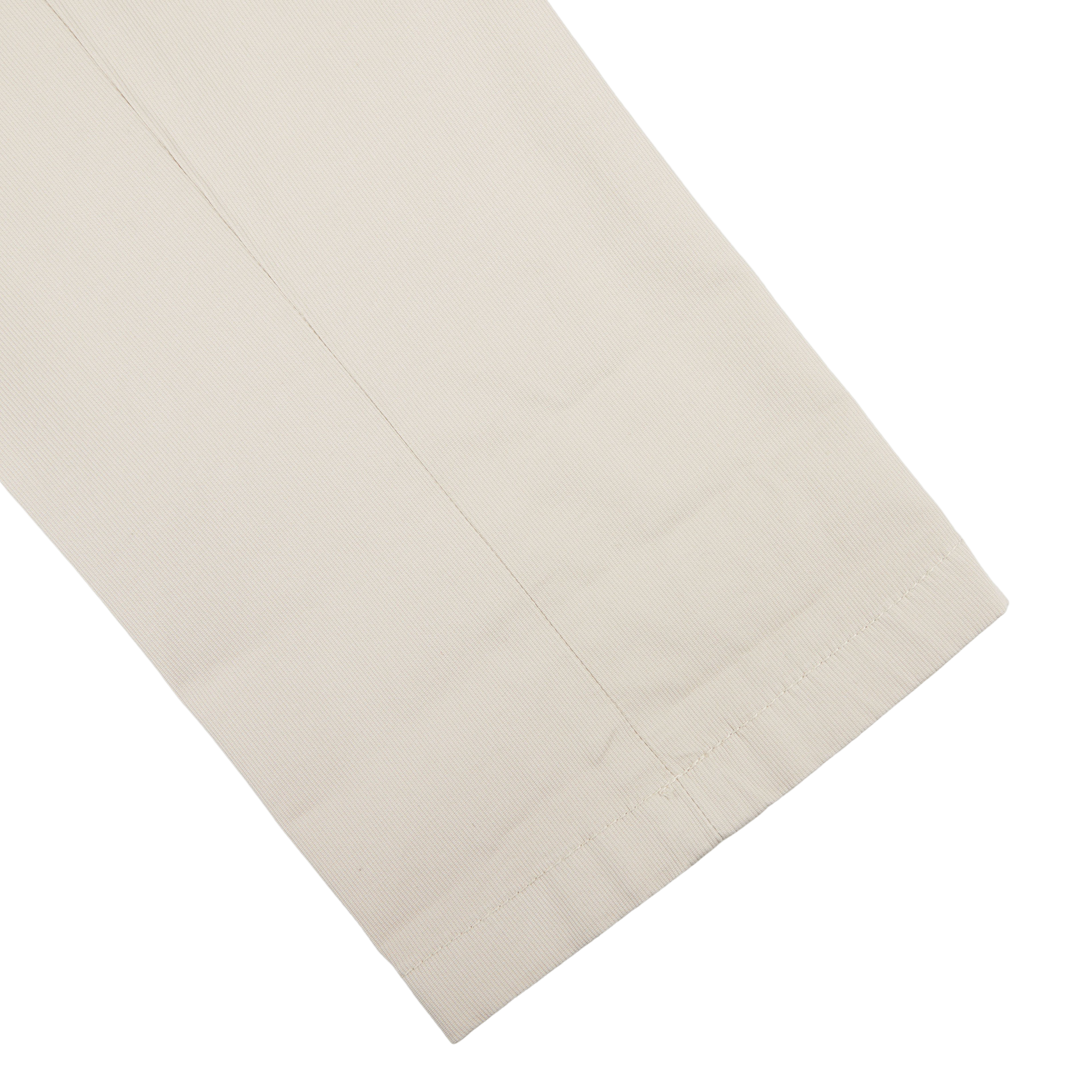 Canali Beige Cotton Stretch Flat Front Chinos Cuff