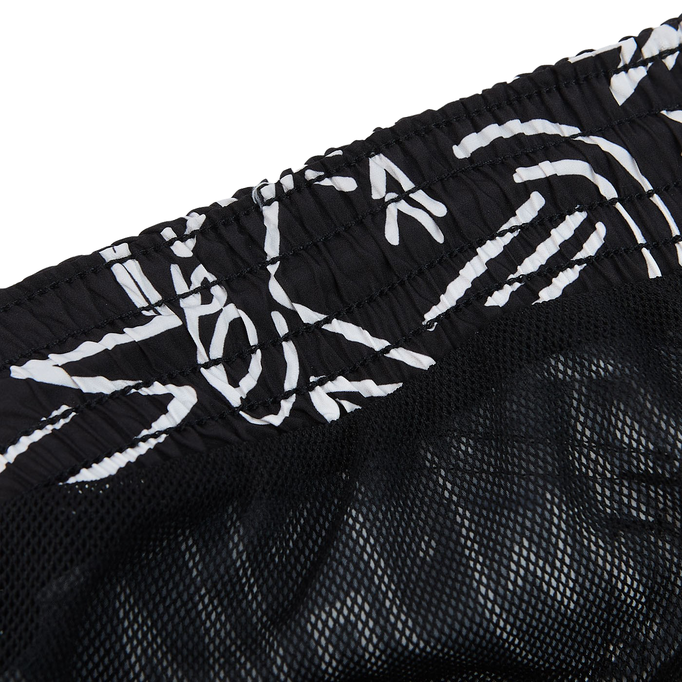 Canali Black Printed Microfiber Swimshorts Inside