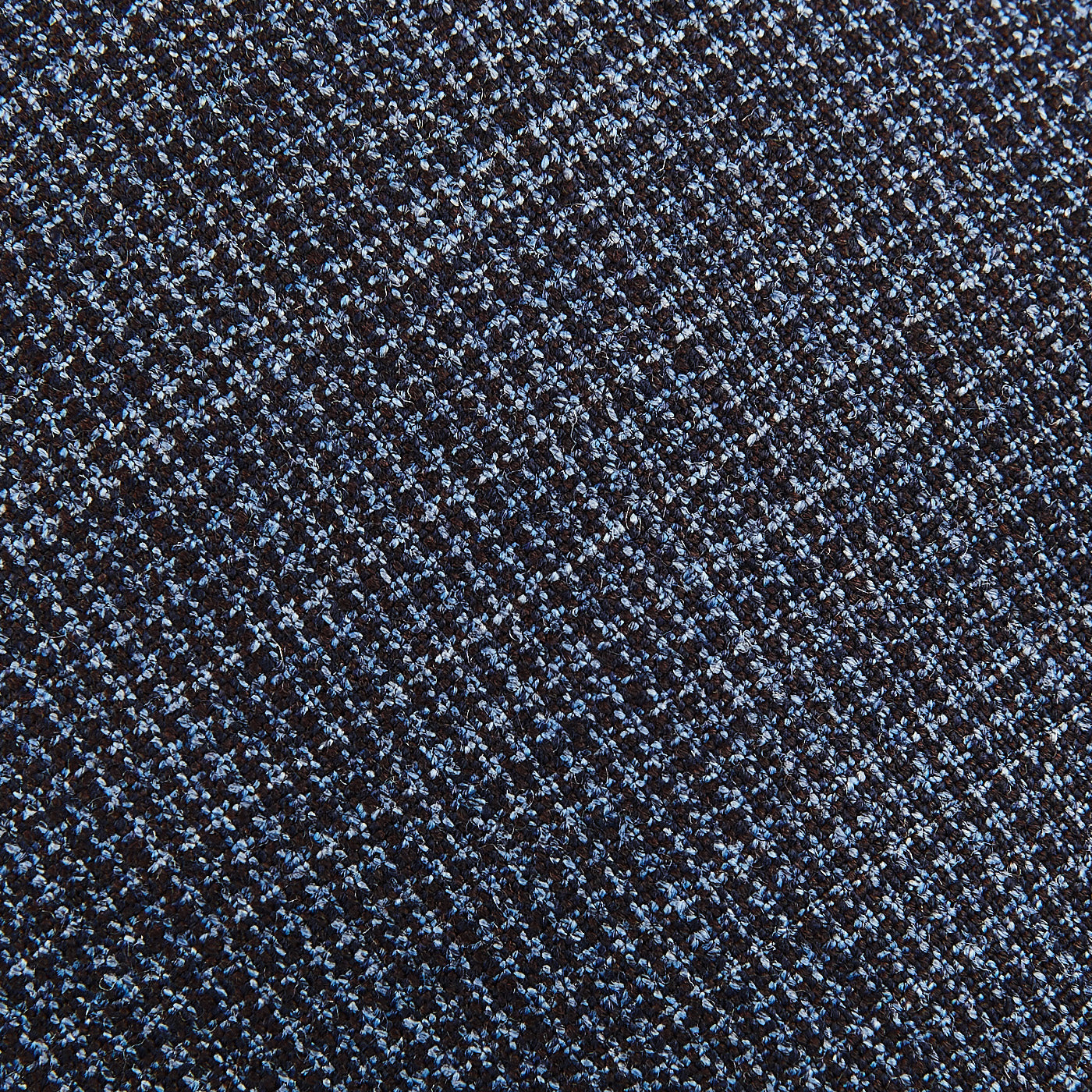 Canali Blue Houndstooth Wool Stretch Flat Front Trousers Fabric