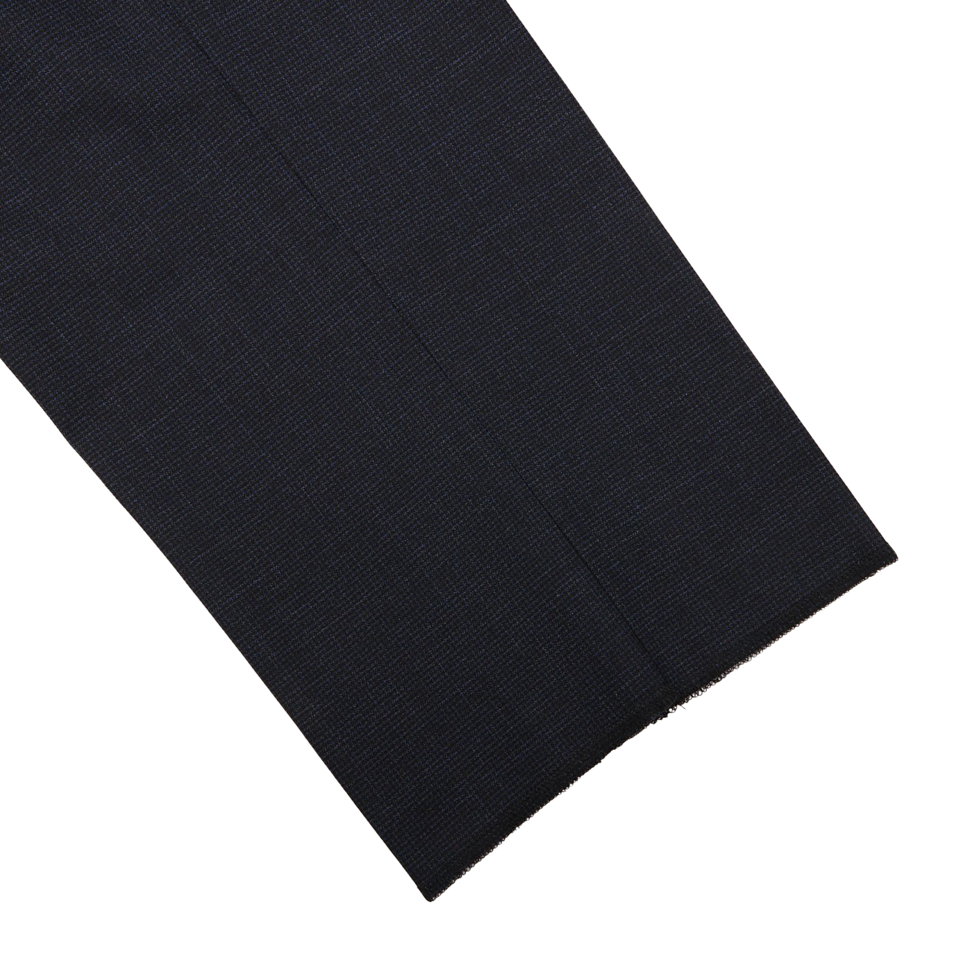 Canali Blue Melange Diagonal Wool Blend Trousers Cuff