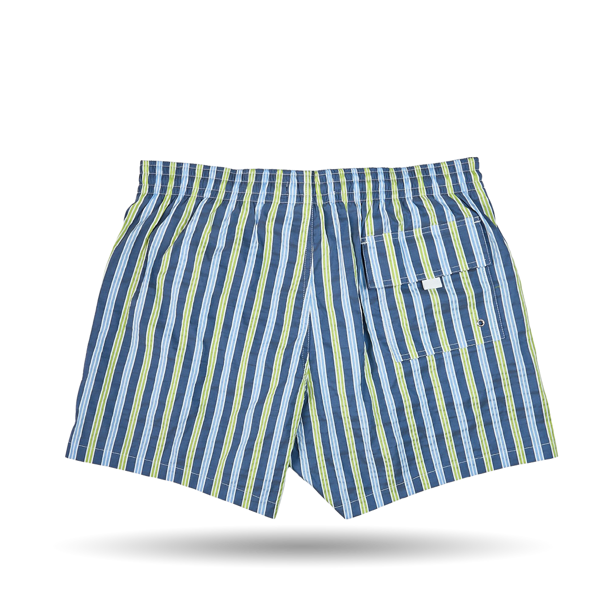 Canali Blue Printed Microfiber Swimshorts Back
