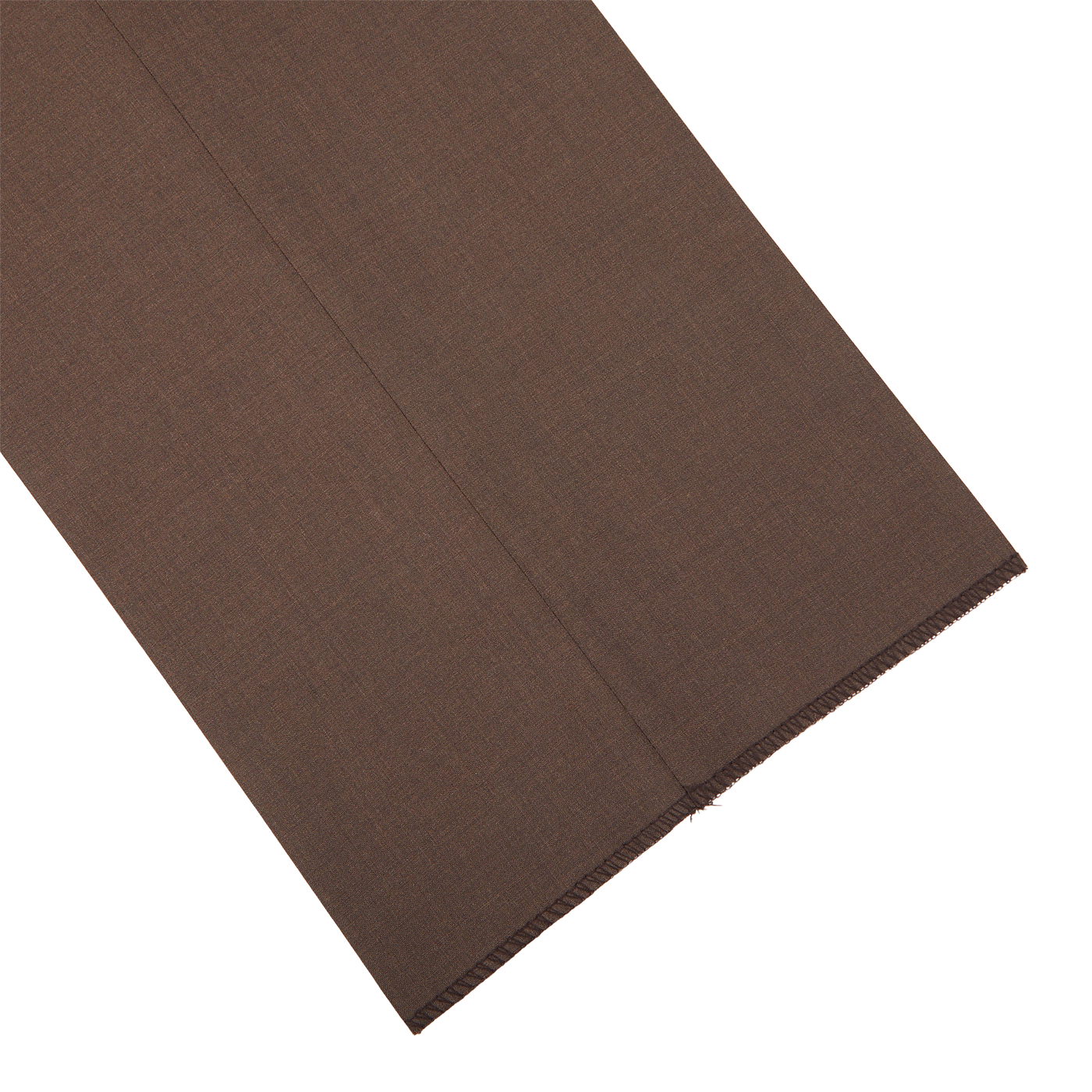 Canali Brown Tropical Wool Single Pleat Trousers Cuff1