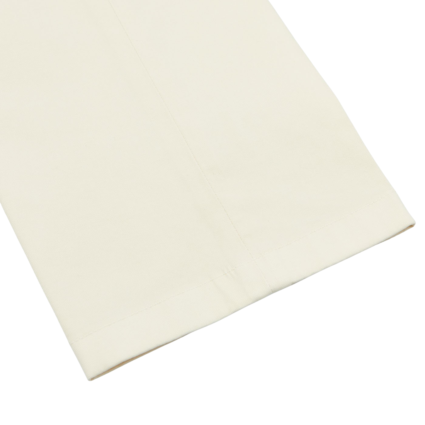Canali Cream Beige Cotton Stretch Flat Front Chinos Cuff