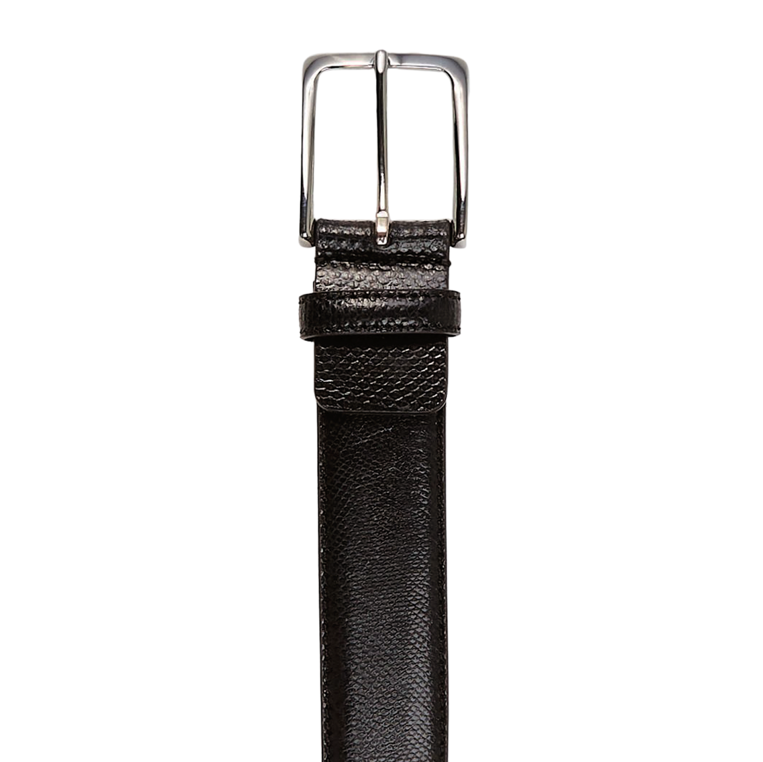 Canali Dark Brown Karung Leather 35mm Belt Buckle