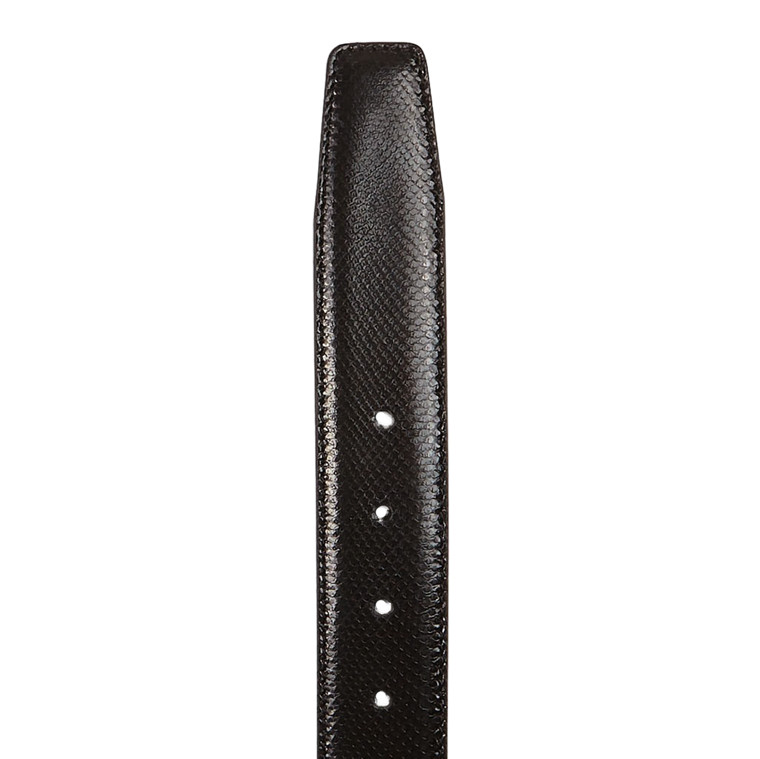 Canali Dark Brown Karung Leather 35mm Belt Edge