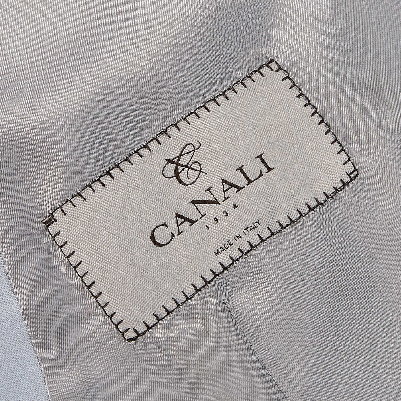 Canali Dove Grey Wool DB Waistcoat Tag