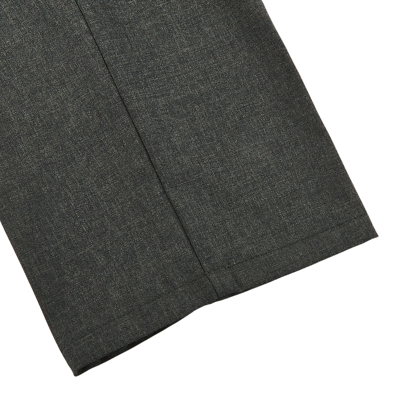 Canali Green Melange Washable Wool Trousers Cuff