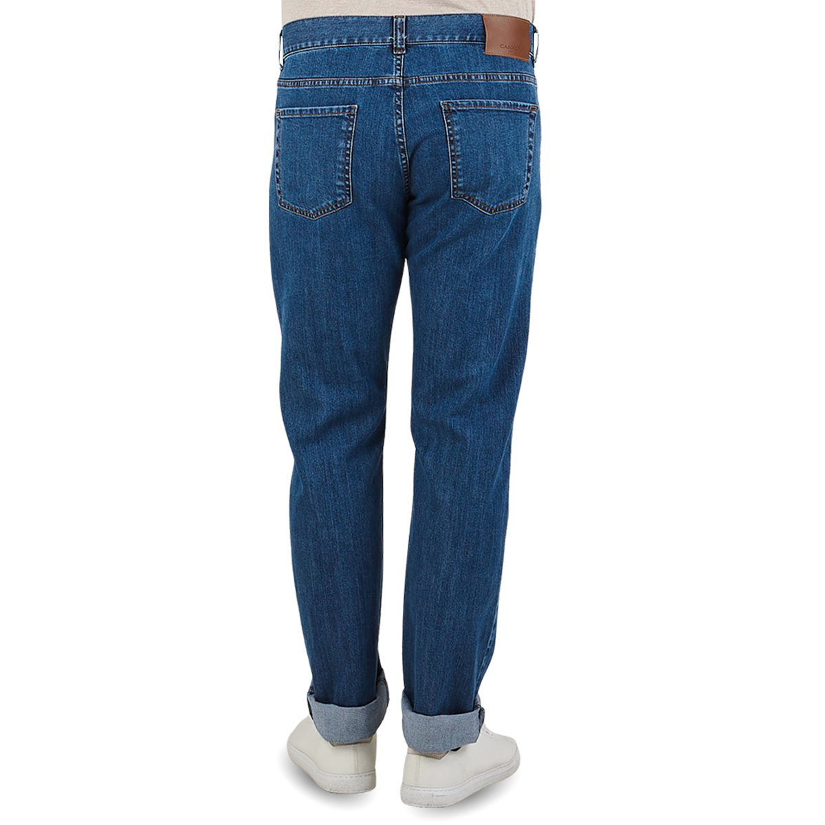Canali Light Blue Cotton Stretch Jeans Back