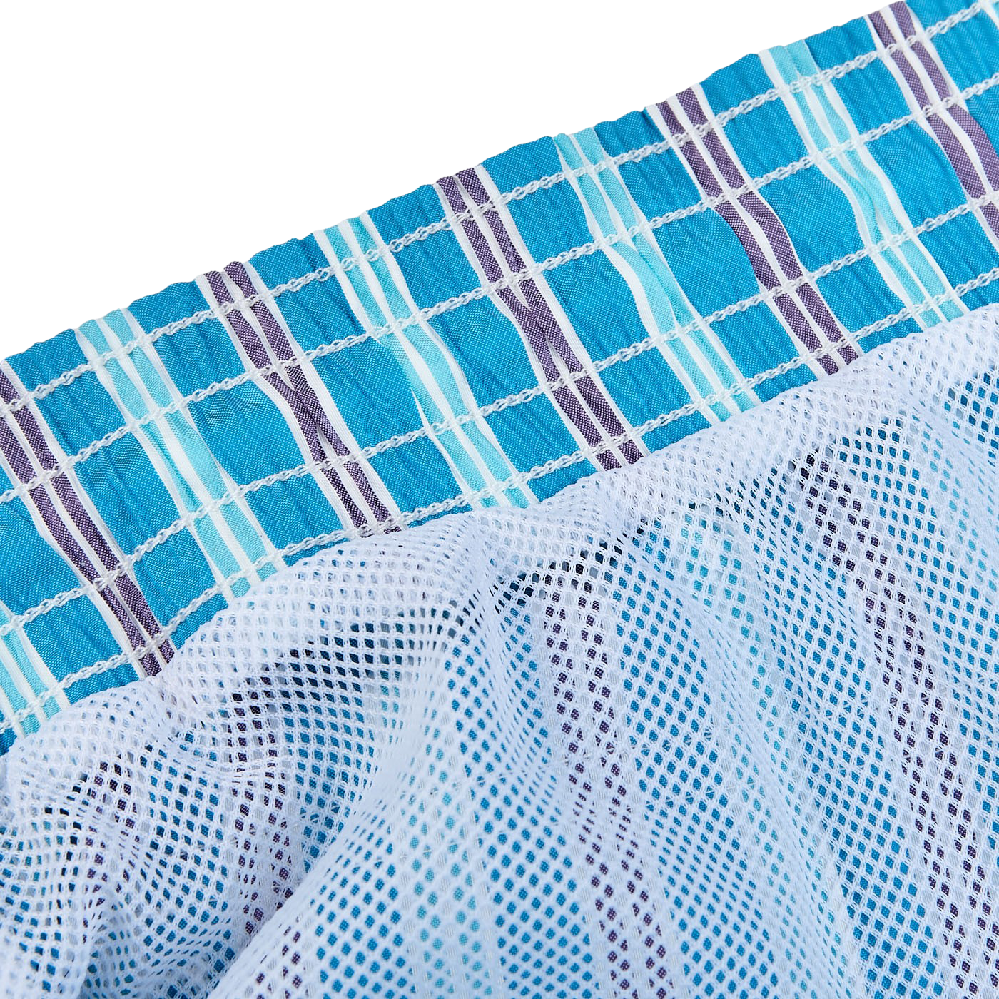 Canali Light Blue Printed Microfiber Swimshorts Inside